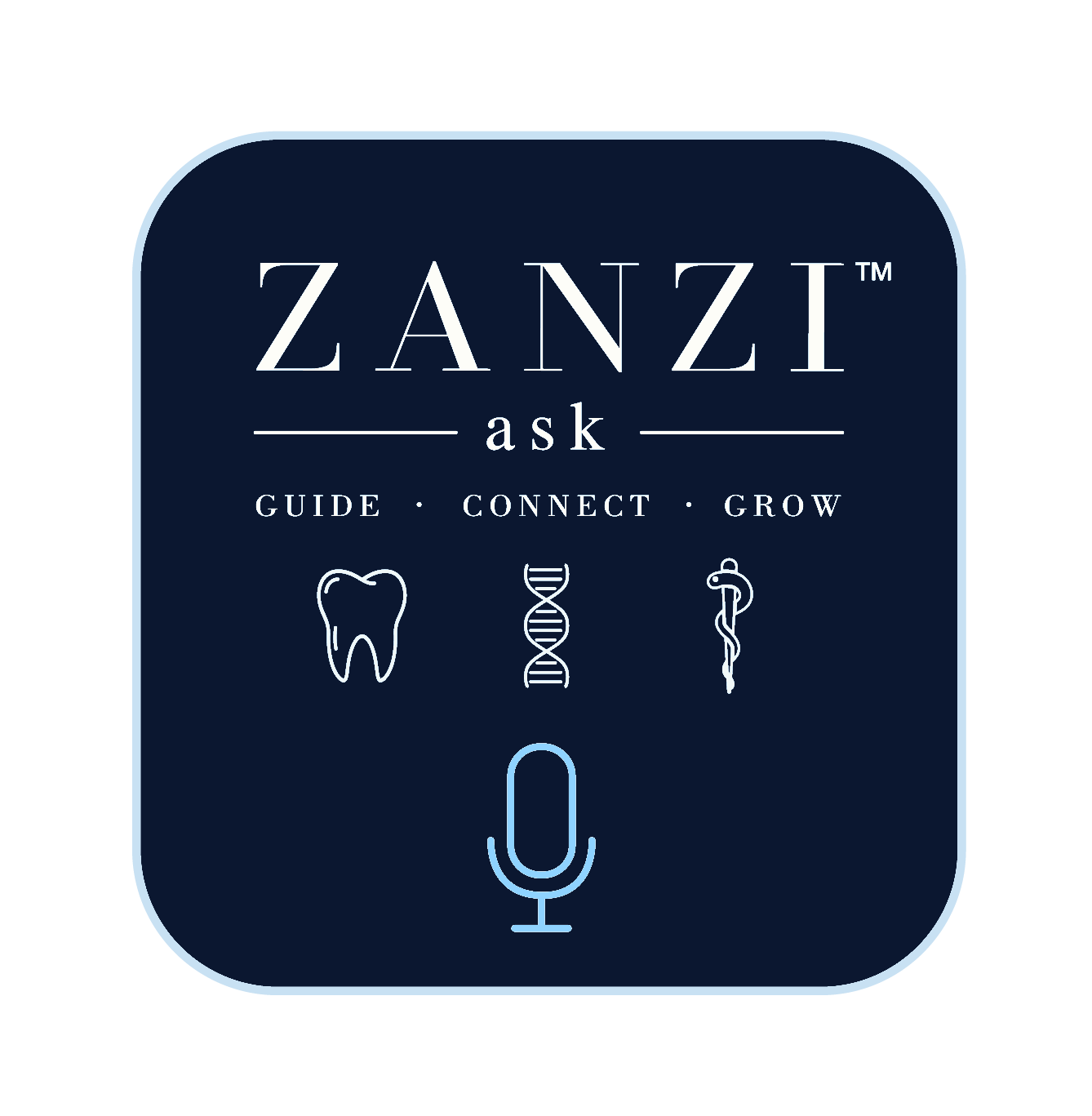 Ask Zanzi — Guide · Connect · Grow